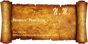 Nemes Marica névjegykártya